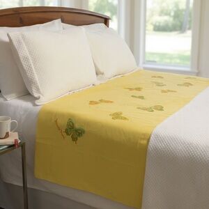 NWOT Vintage 70’s Hanae Mori “Volante” By Martex Full Flat Sheet